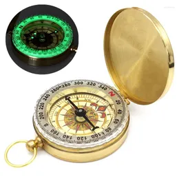 Outdoor Gadgets High Quality Camping Hiking Pocket Brass Golden Compass Portable Navigation For Activities Camp Gears
