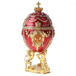 أكياس المجوهرات الذهب الأحمر التاج Faberge-Egg Egg مرانية الحلية مرانية الحلية هدية فريدة من نوع