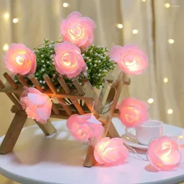 Strings Classic Lace Rose String Light LED LED Flor Flower Holiday Lighting Party Decoration Decoração