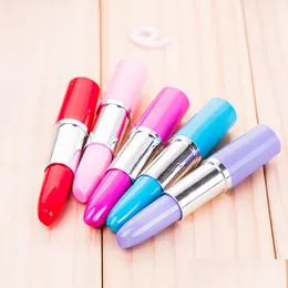 Ballpoint Pens Cute Lipstick Ball Point Pens Kawaii Candy Color Plastic Pen Novelty Item Stationery 5 Colors Dhs Drop Delivery 2022 Dh40Y