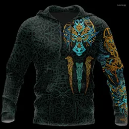 Męskie bluzy męskie bluzy wiosenne i jesienne Street Warrior Tattoo Fashion Sports Suit spersonalizowany niestandardowy druk 3D