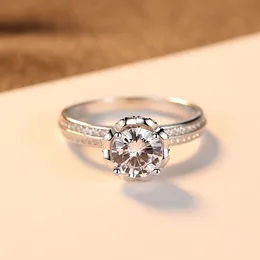 Micro set super sparkle zircone s925 anello in argento gioielli da donna temperamento lady wedding party ring accessori regalo di san valentino
