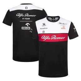 Męskie T-shirty Formuła 1 Racing Alpha Romeo F1 Team Orlen T-shirt Summer Outdoor Wygodne suszenie krótkie sportowe sport