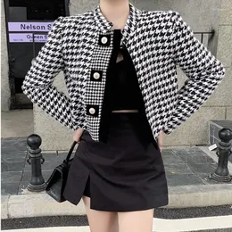 Kvinnors jackor koreanska mode kortrock temperament topp elegant pastell chaquetas para mujer jaquetas feminina chaqueta reflectante
