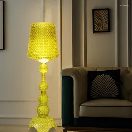 Golvlampor Kartell Kabuki Hollow Lamp Modern lyx LED Stående ljus för vardagsrum sovrum heminredning akryl hörn belysning