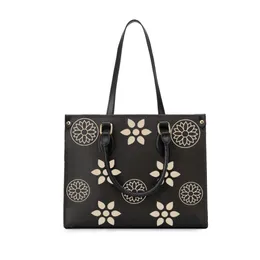 Designerskie torebki torebki TOTE LVS Torba na ramię duża torebka swobodna skórzana zamek błyskawiczny prezent Chritmas Black Flower Portfel 35 cm