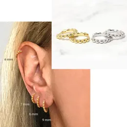 Hoop Earrings Elegant 925 Sterling Silver For Women Birthday Present Kolczyki Damskie Girls Luxury