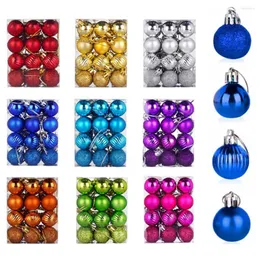 Dekoracja imprezy 24pcs 3cm Bożą świąteczne Dypina Adornos Navidad Tree Boule de Noel Ornaments Natale Kerst For Home Decor 2023