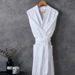 Mäns Sleepwear Towel Fleece Men's Robe Kimono Bomull Långt tjock ärm hemkläder Autumn Winter Nightgown Solid Color Mens Bathrobes