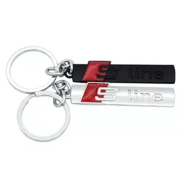 Łańcuch klucza samochodowego S linia metalowa łańcuchy kluczy kluczy Pierścienie FOB FOB do logo audi sline logo A3 A4 A6 A7 A8 TT RS Q5 Q7 Stylizacja samochodowa