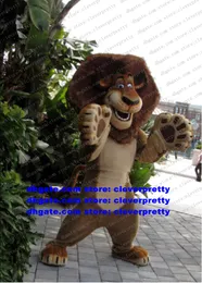 Costume della mascotte del leone del Madagascar Alex Personaggio dei cartoni animati per adulti Vestito del vestito Ricevimento di apertura Grandi dimensioni Buone dimensioni zz7682