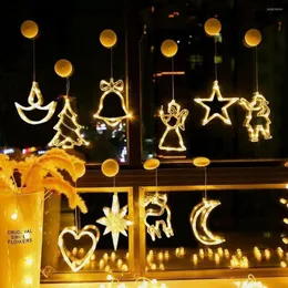 Strings LED Lights Christmas Decoration For Bedroom Living Room Coffee Shop Window Festive Atmosphere Lamp With Batteries