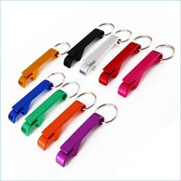 Keychains Lanyards DHS Aluminium Portable Can Opener Key Chain Ring Restaurang Promotion Gift Kitchen Tools Birthday Party S DHM79