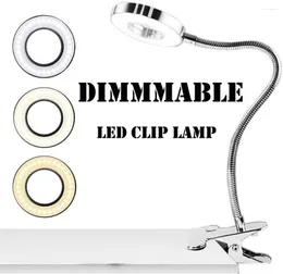 مصابيح الجدول USB Dimmable Clip on Light Eyelash Extension LED LED LAMP Book Tattoo Nail Art Makeup Desk