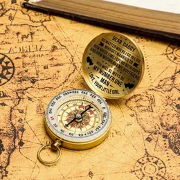 Utomhus prylar Kära pappa Anpassad Engrave Compass Drop Personlig julklapp Navigatorfunktionell