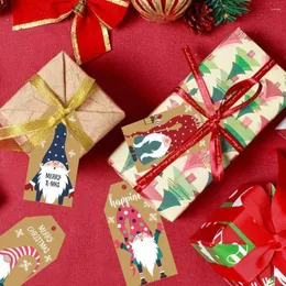 Gift Wrap Christmas Tag Eco-friendly Long Lasting Multipurpose Classic Style Cards Tags Hang Label 100Pcs