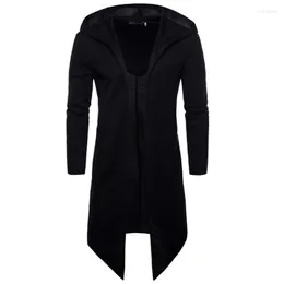 Men's Hoodies Men's & Sweatshirts Men Coat Mantle Black Hoodie M-5XL 2022 Fall Male Cloak Jackets Casual Long Section Hip Hop