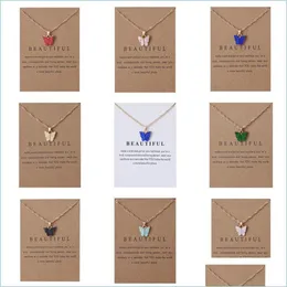 Pendant Necklaces Acrylic Butterfly Necklace For Women Pendant Necklaces Wedding Choker Collar Alloy Jewelry Drop Delivery 2022 Penda Dhflz