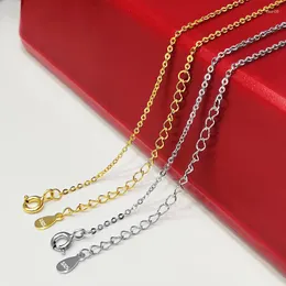 체인 Solid Silver S925 Sterling Necklace O-Chain with Chain 40cm 5cm 확장 여성 보석 선물