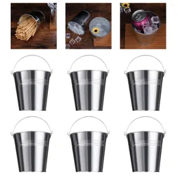 Geschenkverpackte Buckets Mini Metall Eimer Zinneimer Metallic HalloweenHandlesParty klein