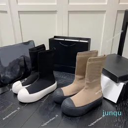 Дизайнерские ботинки вязаная протектора Slick Boot Women Sock Booteess Platform Casual Shoes talfsiel Talk Graffiti Tamies Randekers 001 001