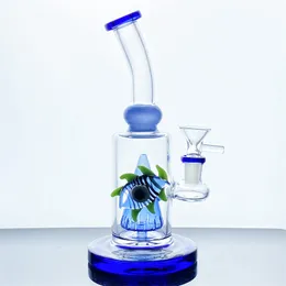 Ny Mini Fish Eye Hookah Glass Pipe Smoke Pipe Water Bowl med 1 PERC 14mm Internt tr￥danslutning GB-369