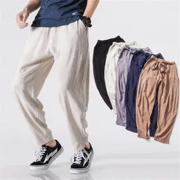 Ethnic Clothing High Quality 5xl Men's Pants Chinese Style Casual Trousers Loose Harlan Carrot Cotton And Linen 202