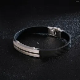 Charm Armbänder HaoYi Echtes Leder Metall Armband Für Mann Mode Einfache Edelstahl Falte Über Verschluss Armreif Männlich Schmuck