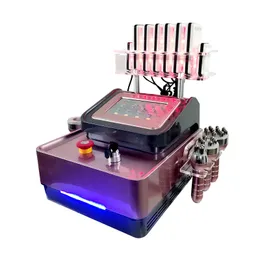Rose Gold 6 In 1 40K Ultrasonic Slimming Machine Cavitation Lipo Laser Pads RF Body Shaping Machine
