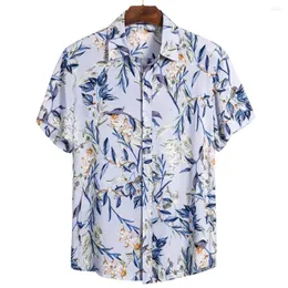 T-shirt da uomo T-shirt corta Camicia con stampa Camicetta Etnica manica hawaiana Casual Uomo Uomo