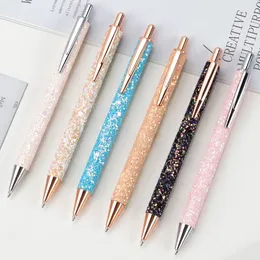Press Ballpoint Pen Luxury Cute Wedding Gold Metal Stationery School Office Supply Birthday Gift Pen