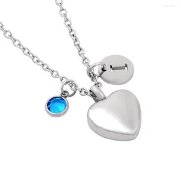 Pendant Necklaces IJD0062 Blank Small Heart Urn With DIY Charm Stainless Steel Keepsake Memorial Jewelry Cremation Necklace