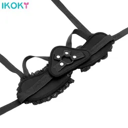 Beauty Items IKOKY Strapon Penis Bondage zabawki erotyczne dla kobiet lesbijki majtki produkty dorosych pasek na dildo spodnie koronkowy damski Masturbator