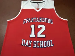 Szwy Rzadki Zion Williamson #12 Spartanburg Day College Basketball Jersey Custom Dowolne Numer Numer Jersey