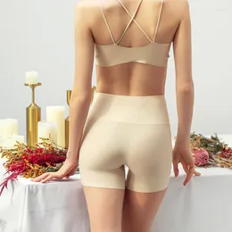 Kvinnors trosor 3st/Lot Women Safety Shorts Pants S￶ml￶s nylon H￶g midja Anti T￶mda Boyshorts Girls Slimming Underwear
