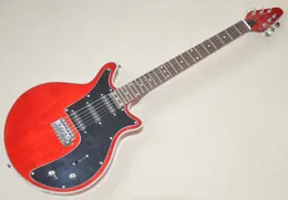 Special Shape Red Body Electric Guitar med Chrome Hardware 3 Pickups kan anpassas