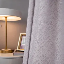 Perde Nordic Perde Oturma Yemek Odası Yatak Odası Özel Lüks Minimalist Modern Mor Yüksek Hassas Kapı Pencere Dekoru