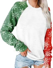 Sublimation Round Neck Sweatshirt Casual Long Sleeve Crewneck Sweatshirt Polyester Christmas Loose Pullover Tops Shirts for Adults Children by express Z11