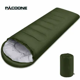 أكياس النوم Pacoone 4 موسم دافئ البرد على الظهر على الظهر حقيبة نوم خفيفة الوزن معدات التخييم المضغوطة T221022