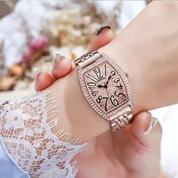 여성을위한 스마트 시계 쿼츠 시계 운동 교체 배터리 시계 골드 직접 atch 스틸 벨트 Montre Movement Wrist Watcht Dhgates 선물