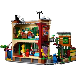 Блоки Diy Street View Series Sesame Street Building Model 99908 Совместима с 21324 детского строительного блока Toys Gird Gutder T221028