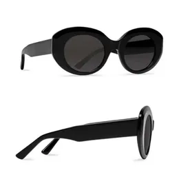 Homens de grife de grife e mulheres de óculos de sol negros rive gauche redond bb0235s acetato paris b home clássico moda UV tendência UV400 com caixa