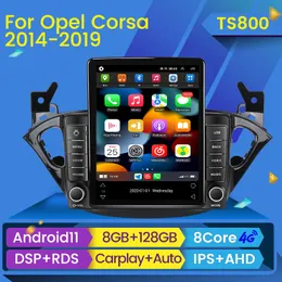 2 DIN Android 11 Player Car DVD Radio Multimedia для Opel Corsa E 2014-2019 Tesla Style GPS Navigation Auto Stereo BT