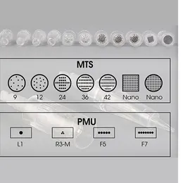 Skönhetsmikronedel rullnålkassett 9/12/36 42 stift för Dr.Pen uppladdningsbar dermapen derma nål 50 st/parti