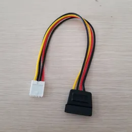 10pcs/lot 4pin fdd flopy fengy to 15pin sata محول محول أنثى المحول يقود سلك كابل السلك 18Awg لـ itx pc