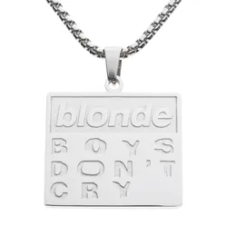 2022 Ocean Blonde Boys Don Cry Pendant Necklace European och American Fashion Street Hip-Hop smycken Tillbehör