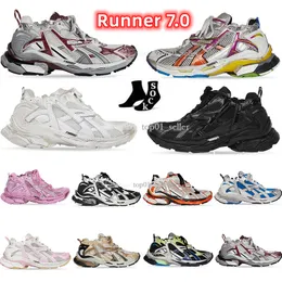 Ontwerpers Runner 7.0 Casual schoenen Demna vrouwen Men Hoge trainers Zwart Wit Pink Blue Running Shoe Trend All-match Jogging Wandelgrootte 35-46