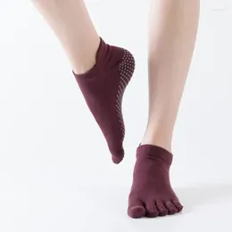 Sports Socks Professional Non-slip Open-toe Open-back Five-finger Yoga Pilates Pure Barre Ballet Dance Barefoot Workout
