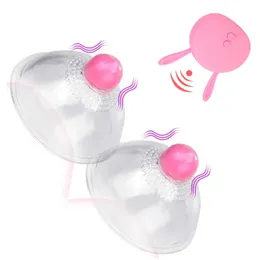Компания красоты USB Charg Беспроводной дистанционное управление увеличение груди увеличение массажера соска вибратора стимулятор Стимулятор сексуальной игрушки для женщин, которые сосают насос