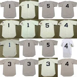 Proword C202 Men 1 BILLY MARTIN 4 LOU GEHRIG 3 BABE RUTH 5 JOE DIMAGGIO 1983 Home Baseball Jersey